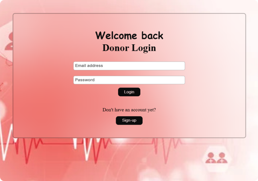 Blood Donation System Screenshot