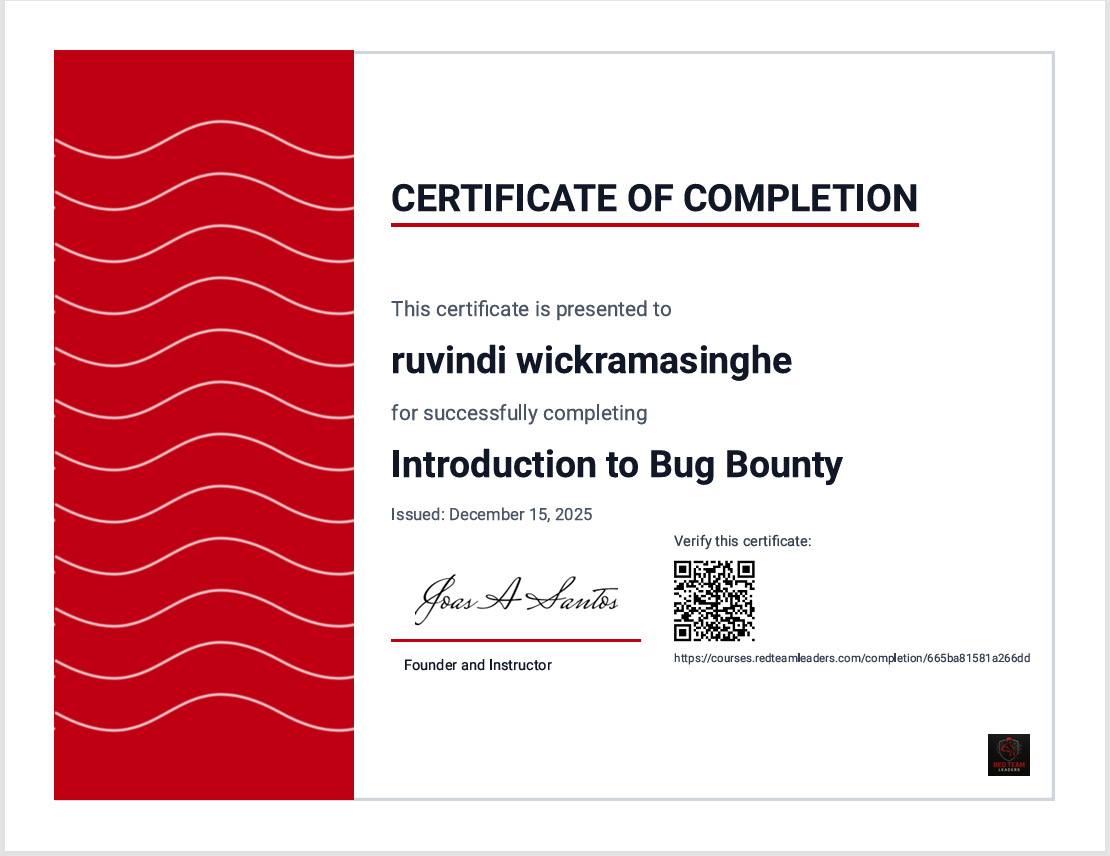 Introduction to Bug Bounty Certificate